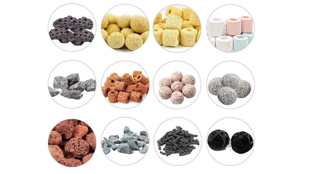 Các loại vật liệu lọc càn thiết cho 1 bể cá.