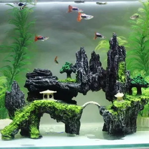 Tiểu cảnh trang trí hồ cá