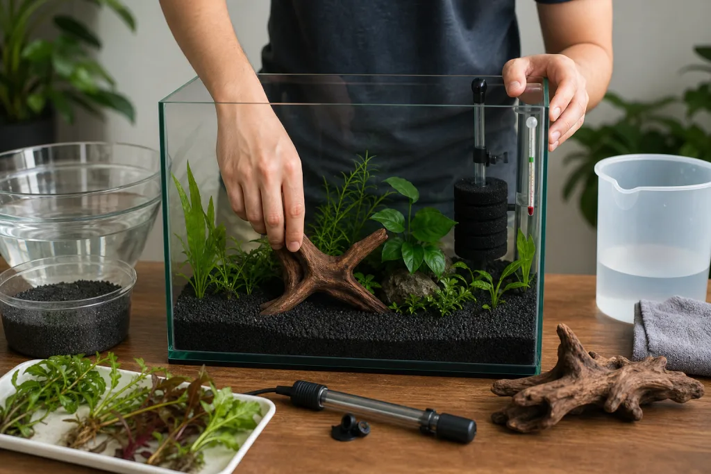 Các bước setup bể betta